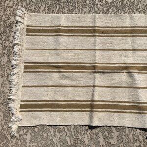 Brown & White Striped Ikea Rug - Signe